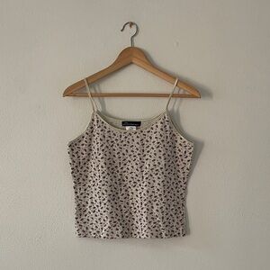 Ditsy Floral Crop Top Rosebud Scoop Tank